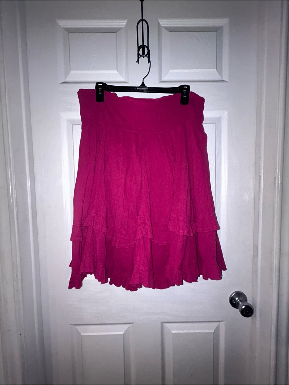 Vintage Odille (Anthropologie) Red-Fuchsia Tiered Salsa Dance Skirt *note*